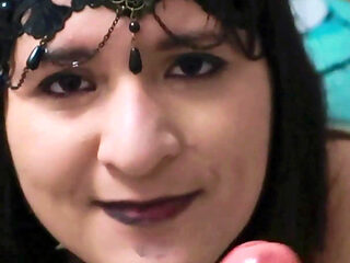Goth Blowjob and Footjob
