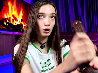 Colorful Intensity: Pink Leggings & Floor Clit Play