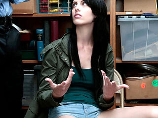 Perky Tits Teen Shoplifter Rides Officer's Cock - Alex Harper Hairy Pussy