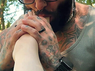 Lake Foot Worship - Stranger Licks Ass & Pussy to Orgasm