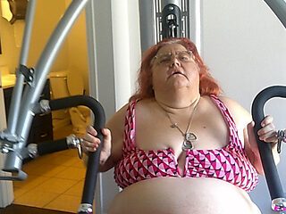 Big Beauty Nurse Vicki Is Exercising in the Gym Part 1