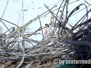 Beach Girl Barbetta Gets Naked in the Bushes