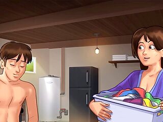 Let's play Summertime Saga, steamy session with Debbie in the basement