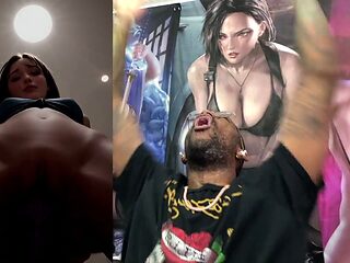 Mind-blowing Sunburn Mammories Tramp Getting Dual Smashed, Public Jizm Decorating An Ebony Cockslut, Jizm Facialed Cougar, Cock-squeezing Shaved Twat POINT OF VIEW Fake penis Drilling, AI Generated