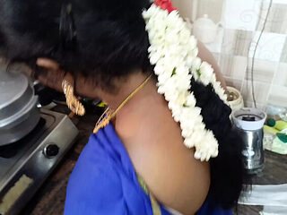 Indian Housewife Cheats with Maid in Kitchen Threesome - Desi Aunty Fingering & Moaning