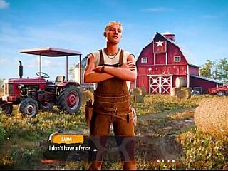 Bar girl with big tits gets date from farmer in animated 3D game