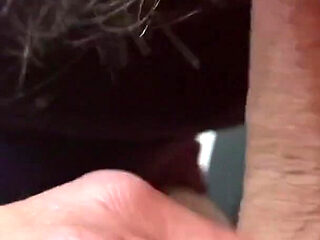 Homemade blowjob on the sofa at home