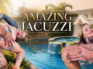 Busty Madisson Ink Gives Me Sloppy Jacuzzi Blowjob Before I Pound Her From Behind Raw