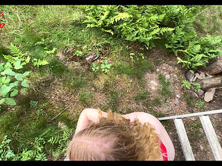 Brazen Hunter Takes Teen Slut's Innocence! Fucked Hard on the Hunter's Seat and Squirted!