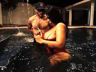 Lalucero's Big Tits and Huge Ass Pay for Swimming Lessons with Wet Cock Ride