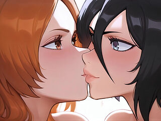Rukia X Orihime Yuri Lesbian Sex - Bleach Hentai
