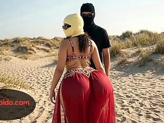 Curvy Woman with Huge Ass Teasing in Tiny Thong