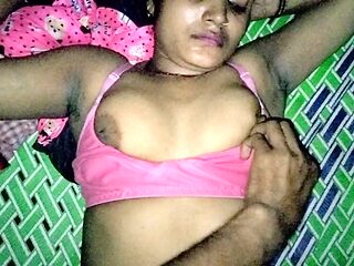 Brother-in-law catches village sister-in-law fingering herself at night and gives her a hard pounding