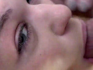 Spinner Anastasia Rose swallows cum licks ass