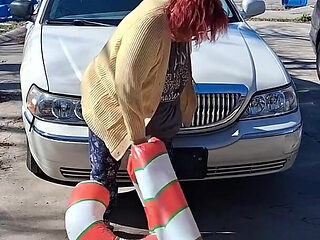 Big Beautiful Woman Nurse Vicki Crushes This Blow up Candy Cane