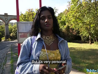 Public Agent POV: Desi Student Nurse Blowjob & Cumshot Outdoors