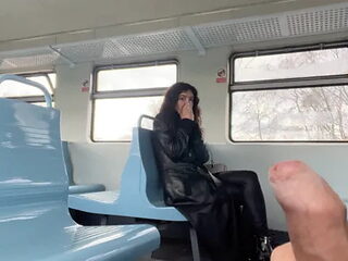 Public Train Flashing with Stranger