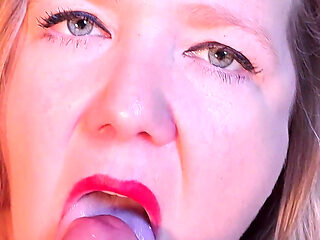 Worshipping Your Cock POV and Showing off My Tongue Piercing