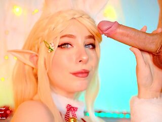 Cosplay temptress ignites sexually attractive passion with sultry charm