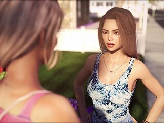 Busty blonde dives into steamy adult visual novel gameplay