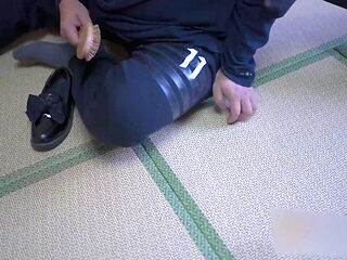 Xr65-a Girl in a School Uniform Had Her Feet Tickled.