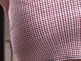 MILF Secretary in Tight Skirt Teases Her Visible Panty Line