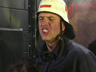 Slutty German firefighters sluts sharing dicks in the station