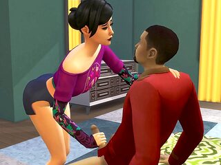 Ass fucking, sims 4, creampie