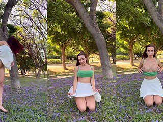 Skirt up, flashing, feeling exposed