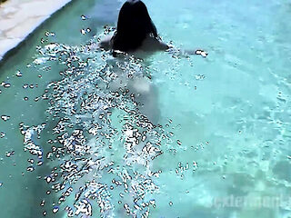 Brunette Teen Fucks Her Wet Pussy with a Vibrator on the Beach