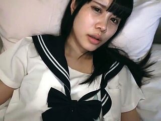 Japanese Teen In Uniform Banged Sideways