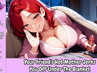 Your Friend's Hot Step-Mother JERKS YOU OFF Under The Blanket - Erotic Audio Roleplay
