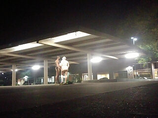 Risky sex in an empty parking lot!