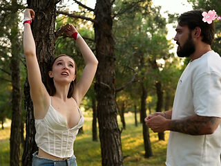 He Left Me Tied to a Tree - Random Guy Found Me and I Didn't Want Him to Stop Fucking My Wet Pussy