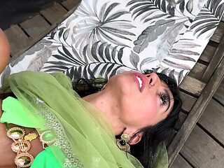 Pakistani Housewife Aaliyah Yasin Cheating on Husband with Yeri Blue - Big Tits Blowjob Outdoor Poolside Fuck