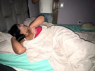 Stepbrother Sneaks Into Stepsister's Bed For Hot Late Night Creampie Sex