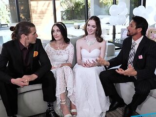 Tommy Gunn and his stunning wives indulge in a wild, kinky orgy with Hazel Moore