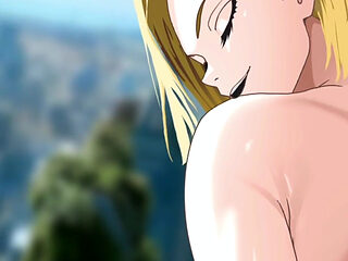 Android 18 Fucks and Sucks Future Trunk ́s Huge Cock. Dragon Ball Parody. Part 2