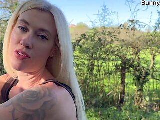 Big tits blonde with a broken down car gets fucked hard for the repair