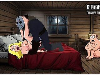 Halloween Special: Jason Fucks Students At Camp Crystal Lake. Friday The 13th Parody. Cartoon