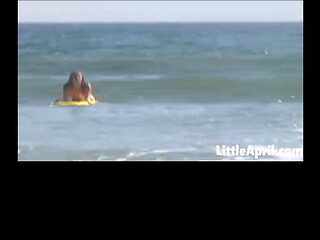 Sensuous Little April's small tits video