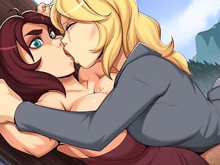 Video game porn, girly-girl, public