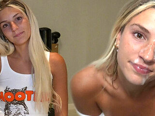 Ambie Bambii Halloween Blowjob POV - Teen Amateur Facial at Wild Party