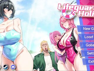 Lifeguard holic gameplay finale features a lucky guy getting laid by three