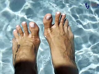 Ukrainian Goddess's Sexy Feet by the Pool