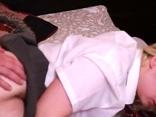 Blonde 18 year old college girl gets fucked by her teacher