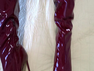 Body Vinyle Black Pantyhose and Boots Vinyle