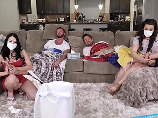 Brunettes gone wild: Johnny, Kimber & Alex in a steamy four-way