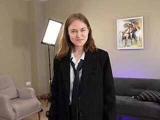 Real Amateur Casting with Kira Stone - Teen Blowjob & Cowgirl Sex in 4K