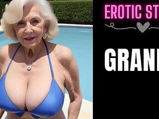 Mature Granny Shares Swim Time with Step-Granddaughter (Part 1)